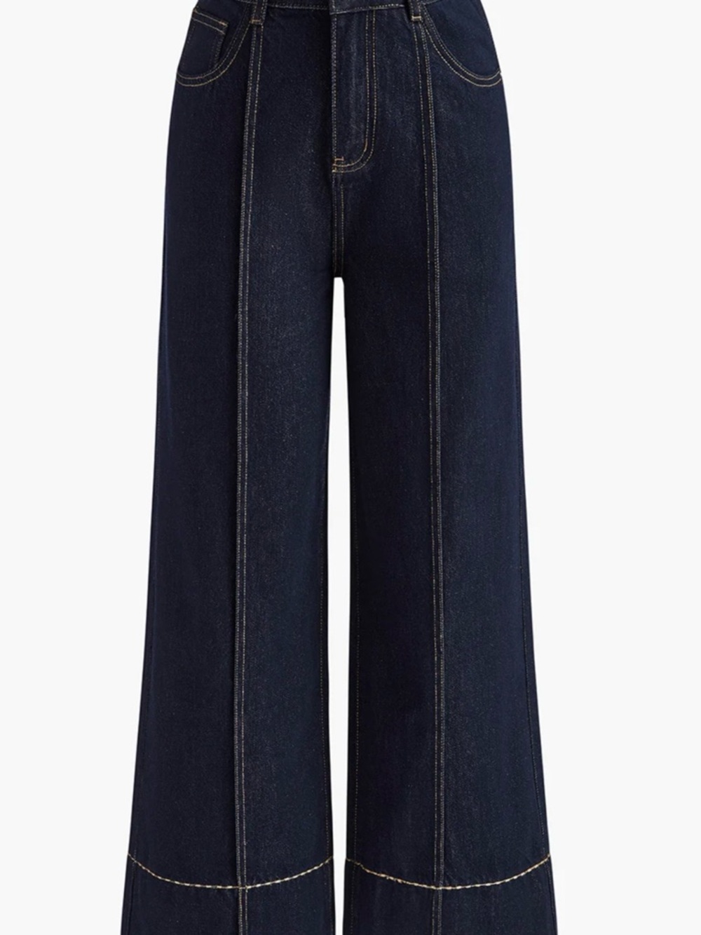 Commense Dark Indigo Wide-Leg Jeans